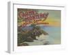 Carmel, Monterey, & Pacific Grove, CA - Welcomes-Lantern Press-Framed Art Print