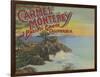 Carmel, Monterey, & Pacific Grove, CA - Welcomes-Lantern Press-Framed Art Print