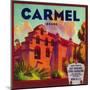 Carmel Orange Label - East Highlands, CA-Lantern Press-Mounted Art Print