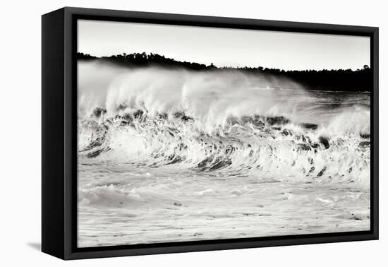 Carmel Waves II BW-Lee Peterson-Framed Stretched Canvas