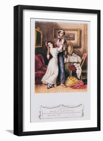 Carmen and Don Jose, 1846-Prosper Merimee-Framed Giclee Print