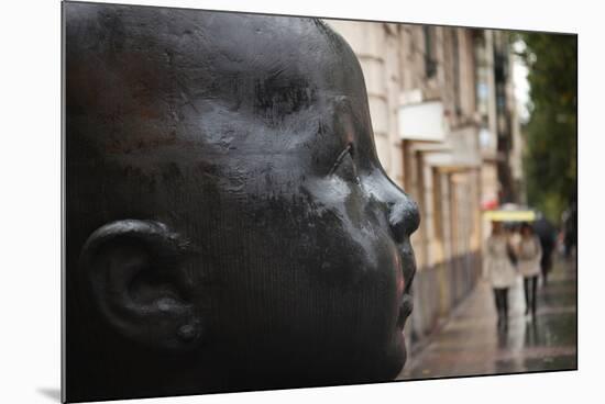 Carmen Awake street sculpture by Antonio Lopez, Bilbao, Biscay Province, Basque Country Region,...-null-Mounted Photographic Print