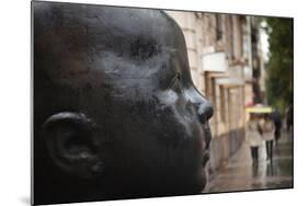 Carmen Awake street sculpture by Antonio Lopez, Bilbao, Biscay Province, Basque Country Region,...-null-Mounted Photographic Print