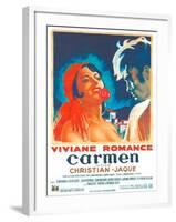 Carmen, French poster, Viviane Romance, Jean Marais, 1945-null-Framed Art Print