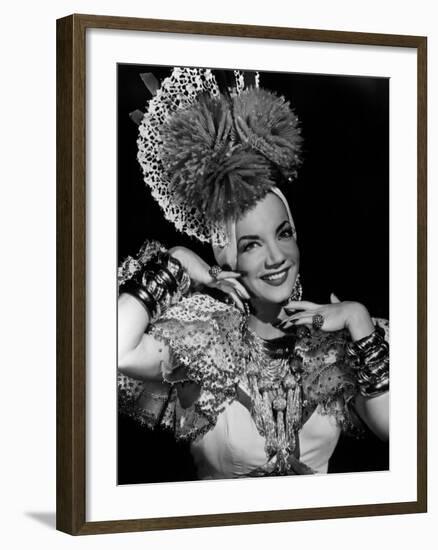 Carmen Miranda, ca. 1940s-null-Framed Photo