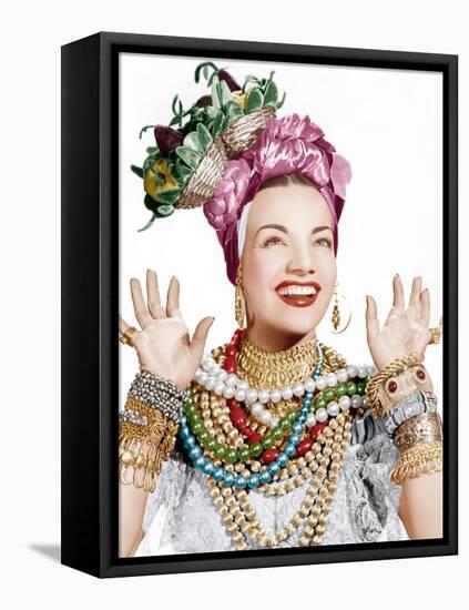 Carmen Miranda, ca. late 1940s-null-Framed Stretched Canvas