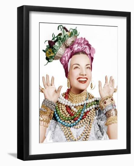 Carmen Miranda, ca. late 1940s-null-Framed Photo