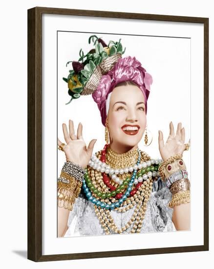 Carmen Miranda, ca. late 1940s-null-Framed Photo