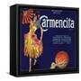 Carmencita Brand - Fullerton, California - Citrus Crate Label-Lantern Press-Framed Stretched Canvas