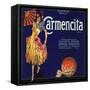 Carmencita Brand - Fullerton, California - Citrus Crate Label-Lantern Press-Framed Stretched Canvas