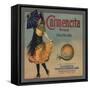 Carmencita Brand - Fullerton, California - Citrus Crate Label-Lantern Press-Framed Stretched Canvas