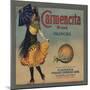 Carmencita Brand - Fullerton, California - Citrus Crate Label-Lantern Press-Mounted Art Print