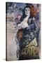 Carmencita (Portrait of Charlotte Berend-Corinth in Spanish Dres)-Lovis Corinth-Stretched Canvas