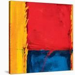 Abstract Composition in Red-Carmine Thorner-Stretched Canvas