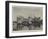 Carnarvon Castle, from the Harbour, Carnarvonshire-null-Framed Giclee Print