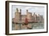 Carnarvon Castle, from the Harbour-Alfred Robert Quinton-Framed Giclee Print