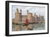 Carnarvon Castle, from the Harbour-Alfred Robert Quinton-Framed Giclee Print