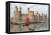 Carnarvon Castle, from the Harbour-Alfred Robert Quinton-Framed Stretched Canvas