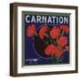 Carnation Brand - Anaheim, California - Citrus Crate Label-Lantern Press-Framed Art Print