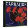 Carnation Brand - Anaheim, California - Citrus Crate Label-Lantern Press-Stretched Canvas