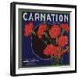 Carnation Brand - Anaheim, California - Citrus Crate Label-Lantern Press-Framed Art Print