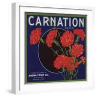 Carnation Brand - Anaheim, California - Citrus Crate Label-Lantern Press-Framed Art Print