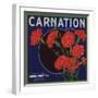 Carnation Brand - Anaheim, California - Citrus Crate Label-Lantern Press-Framed Art Print