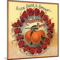 Carnation Brand - California - Citrus Crate Label-Lantern Press-Mounted Art Print