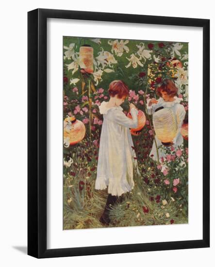 Carnation, Lily, Lily, Rose, 1885-86, (1938)-John Singer Sargent-Framed Giclee Print