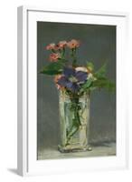 Carnations and Clematis in a Crystal Vase, 1882-Edouard Manet-Framed Giclee Print