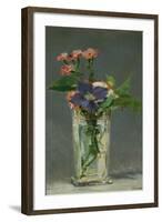 Carnations and Clematis in a Crystal Vase, 1882-Edouard Manet-Framed Giclee Print
