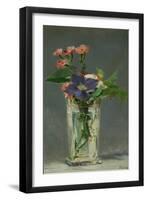 Carnations and Clematis in a Crystal Vase, 1882-Edouard Manet-Framed Giclee Print