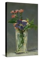 Carnations and Clematis in a Crystal Vase, 1882-Edouard Manet-Stretched Canvas
