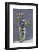 Carnations and Clematis in a Crystal Vase-Edouard Manet-Framed Art Print