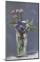 Carnations and Clematis in a Crystal Vase-Edouard Manet-Mounted Art Print