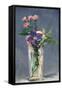 Carnations and Clematis in a Crystal Vase-Edouard Manet-Framed Stretched Canvas