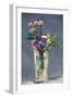 Carnations and Clematis in a Crystal Vase-Edouard Manet-Framed Art Print