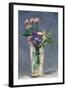 Carnations and Clematis in a Crystal Vase-Edouard Manet-Framed Art Print