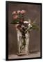 Carnations and Clematis in a Crystal Vase-Edouard Manet-Framed Giclee Print