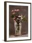 Carnations and Clematis in a Crystal Vase-Edouard Manet-Framed Giclee Print