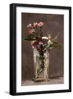 Carnations and Clematis in a Crystal Vase-Edouard Manet-Framed Giclee Print