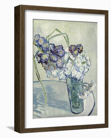 Carnations in a Vase, Auvers, June 1890-Vincent van Gogh-Framed Giclee Print