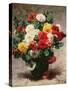 Carnations in a Vase-Georges Jeannin-Stretched Canvas