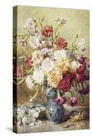 Carnations in the Albarello-Francois Rivoire-Stretched Canvas