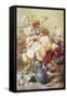 Carnations in the Albarello-Francois Rivoire-Framed Stretched Canvas
