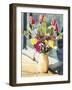 Carnations in Vase-Richard Akerman-Framed Giclee Print