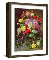 Carnations of Radiant Colours-Albert Williams-Framed Giclee Print