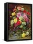 Carnations of Radiant Colours-Albert Williams-Framed Stretched Canvas