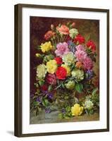 Carnations of Radiant Colours-Albert Williams-Framed Giclee Print
