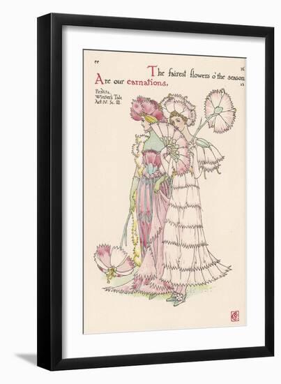 Carnations Personified-Walter Crane-Framed Art Print